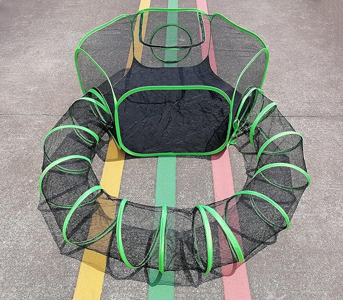 Small Animal Playpen Guinea Pig Hedgehog Cage Rabbit Cage with Fun Surround Tunnel Breathable & Transparent Pop Open Exercise Yard Fence with Top Cover Anti Escape