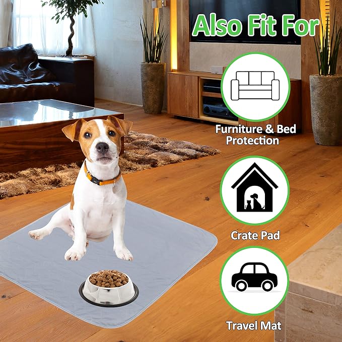 Paw Legend Washable Reusable Dog Pee Pads Super Absorbent (2 Pack) - Washable Reusable Puppy Training Pads | Quality Travel Pee Pads for Dogs | Absorbent and Odor Controlling