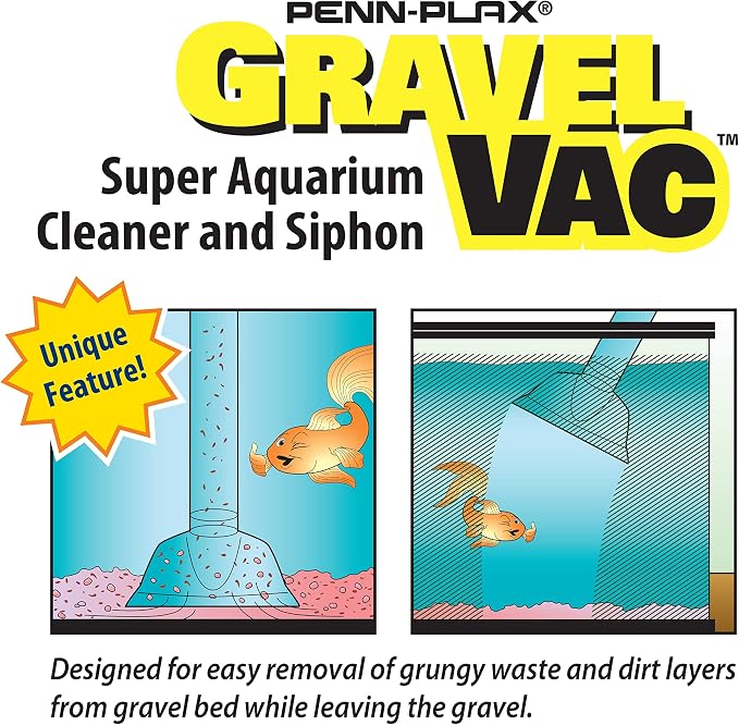 Penn-Plax Gravel Vacuum for Aquariums | Make cleaning and tank maintenance quicker and easier (GV9)