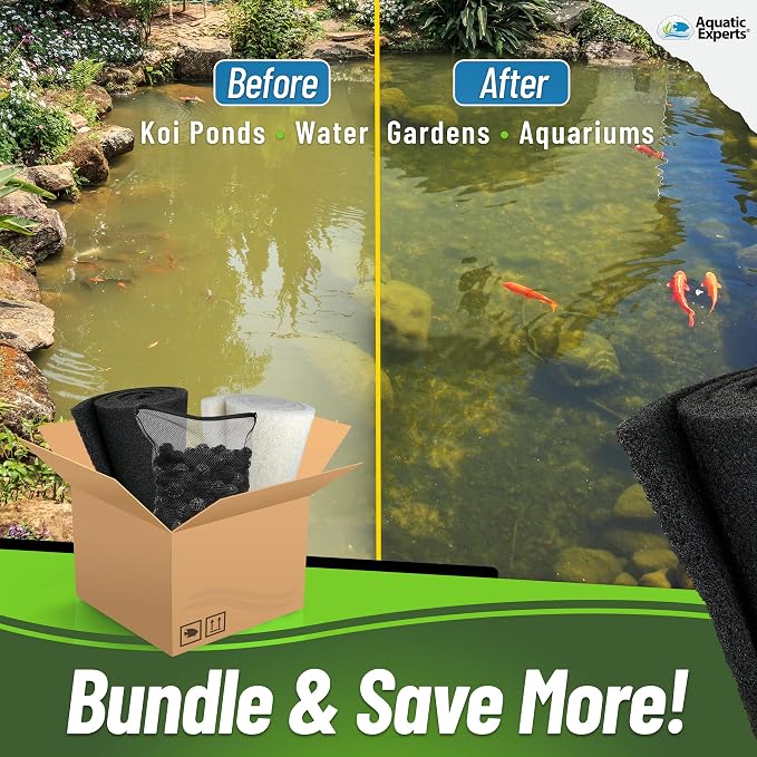 Aquatic Experts Bio Balls Filter Media Bulk, 1.5 Inch Large Bio Balls for Pond & Aquarium Filters, Pond Filter Media for Outdoor Ponds, (Bio Ball Bundle, 1.5 Inch)