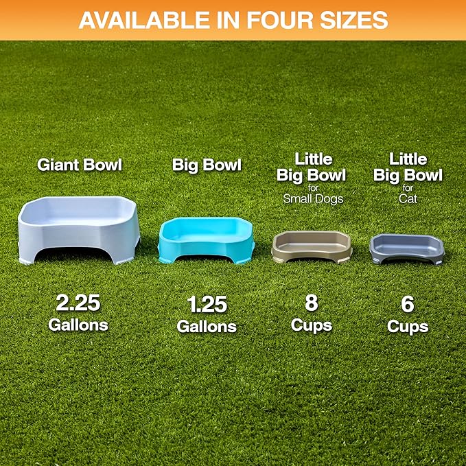 Neater Pet Brands Extra Large Water Bowl for Dogs, Outdoor Dog Water Bowl (2.25 Gallon XL Capacity), Big Trough Style Food Dish for Indoors or Outside, No Spill Large Dog Bowls, Vanilla Bean