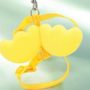 Duck Harness and Adjustable Chicken Walking Harness, Breathable Pet Vest for Duck Chicken Hen Training Walking Basic Leashes[Yellow S]