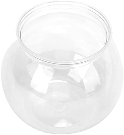 Mini Aquarium 1.5 Gallon Transparent Plastic Desktop Bookshelf Size 6 Inch Diameter for Betta Fish Lovers Clear Compact Avoiding Overcrowding in Apartments