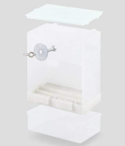 Parrot Automatic Feeder,No-Mess Bird Feeder,Cage Accessories for Budgerigar Canary Cockatiel Finch Parakeet Seed Food Container by Old Tjikko (Screw-Fixed Bird Feeders)