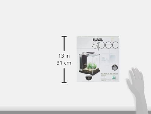 Fluval SPEC Freshwater Aquarium Kit, Aquarium with LED Lighting and 3-Stage Filtration, 2.6 Gallon, Black