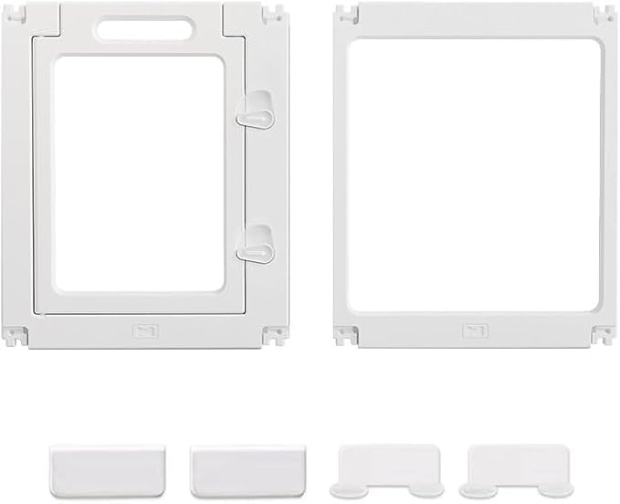 Transparent Indoor Dog Playpen with Safety Lock, Indoor Dog Fence for Small & Medium Pets | Secure, Stylish, Easy Clean Play Pen for Dogs & Pets with Scratch Resistant Panels (White, 1 Door 1 Panel)