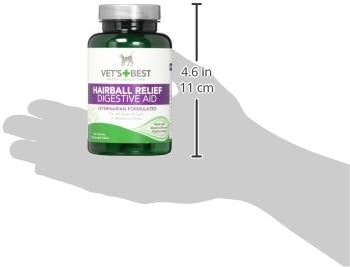 Vet’s Best Cat Hairball Relief Digestive Aid, Vet Formulated Hairball Support Remedy, Hairball Relief for Cats, Classic Chicken Flavor, 60 Chewable Tablets (Pack of 12)