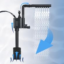 2 Gallon Fish Tank, Betta Fish Tank Small Aquarium Starter Kits Self Cleaning with 3 Types of LED Lights and Filter Water Pump, Ultra Quiet Decoration Kids Room Gift with Glass Aquarium