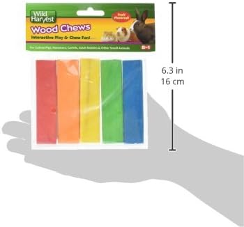 Wild Harvest P-84127 Colored Wood Chews for Small Animals, Fruit Flavored, 5-Count (Pack of 2)