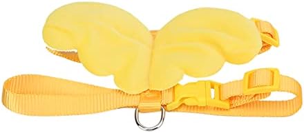 Duck Harness and Adjustable Chicken Walking Harness, Breathable Pet Vest for Duck Chicken Hen Training Walking Basic Leashes[Yellow M]