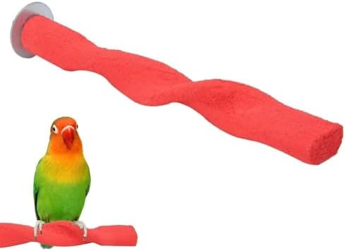 Bird Perch Grinding Stick 8.7 Wood Sand Blasted Trimmer Cage Perch for Bird Cage Accessories for Small Birds Parakeets Budgies Cockatiels Lovebirds Conures