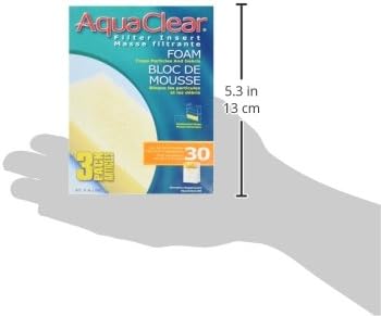 AquaClear A1392 30-Gallon Foam Inserts, Black, 3-Pack