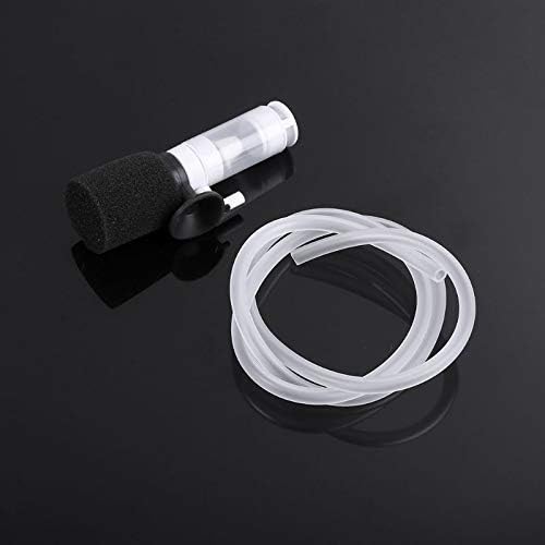 HIERYAN Super Mini Aquarium Single Sponge Filter with Oxygen Pump | 3-in-1 Filtration Ultra Quiet Air Pump, Submersible Foam Filter for Small Fish Tank 1-10 Gallon