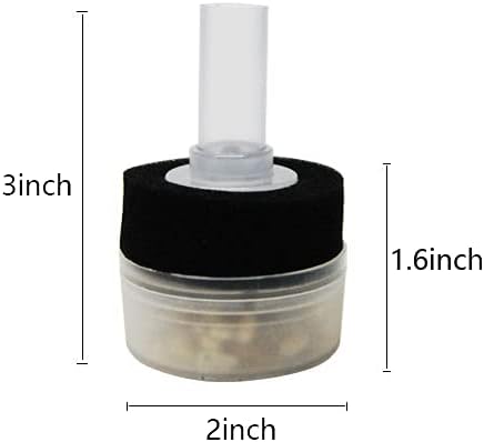 4pcs Small Aquarium Bio Sponge Filter, Up to 5 Gallon | With Suction Cups, Check Valves, For 5 Gal, 10 Gal, 20 Gal, Breeding Fry Betta Shrimp Fish Tank