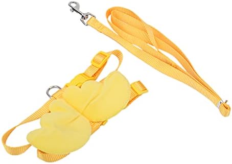 Duck Harness and Adjustable Chicken Walking Harness, Breathable Pet Vest for Duck Chicken Hen Training Walking Basic Leashes[Yellow M]