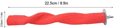 Bird Perch Grinding Stick 8.7 Wood Sand Blasted Trimmer Cage Perch for Bird Cage Accessories for Small Birds Parakeets Budgies Cockatiels Lovebirds Conures