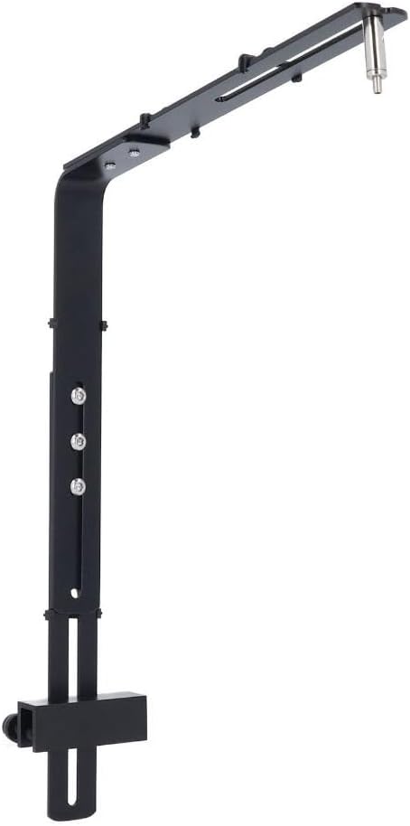 Adjustable Aluminum Aquarium Light Bracket - Universal Hanging Mount Holder for Fish Tank LED Lamps (Black)