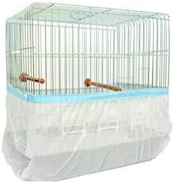 Fit Fly Bird Cage Mesh Seed Catcher Pocket Style Guard Skirt Round Angled Cage Girth 48"-55" Medium