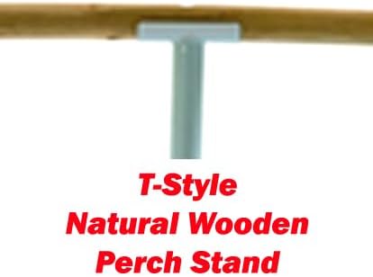 Large 23" Play T-Stand Perch Metal Base Parrot Bird Cage Amazon African Grey Macaw Cockatoo with Lockable Rolling Castors