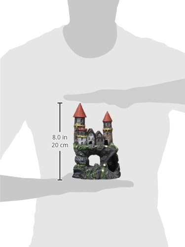 Penn-Plax Age-of-Magic Enchanted Castle Aquarium Decoration – Safe for Freshwater and Saltwater Fish Tanks – Medium