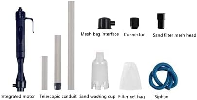 Electric Aquarium Fish Tank Siphon Pump Vacuum Gravel Water Filter Cleaner Pipe for Sand Cleaner, Dirt Removal