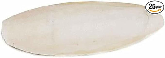 Prevue Pet Products Cuttlebone Pack with Holder - 25Natural Calcium Bones for Birds, Beak Conditioning and Enrichment Toy, Easy Cage Attachment for Cockatiels, Conures, & Small African Greys - Large