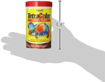 Tetra TetraColor Tropical Flakes Color Boosting Fish Food, 2.2 oz | For Mid & Bottom-Feeding Tropical Fish, Supports Immune System & Reduces Stress, Clean & Clear Water Formula, Feed Daily