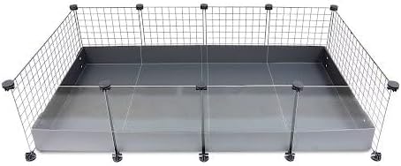 GuineaDad Piggy Condo – Premium C&C Cage for Guinea Pigs & Small Animals with Coroplast Base | Acrylic and C&C Grids for Small Pets (Acrylic, Standard (29" x 58.5" x 14.5"))