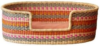 Woven Dog Bed Basket–Gifts for Dogs–Small to XXL Dog Bed–Large Bed for Large Dogs–Elegance and Decorative Bed for Your Dog–Comfortable Dog Bed–Small Dog Bed (Star, Medium)