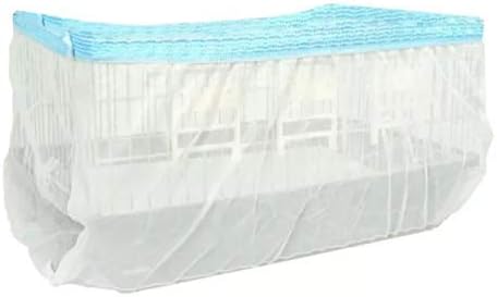 Fit Fly Bird Cage Mesh Seed Catcher Pocket Style Guard Skirt Round Angled Cage Girth 48"-55" Medium