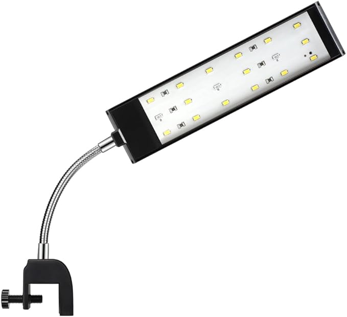 DaToo Aquarium Light Small LED Clip Light for Fish Tank 7W, 1 Yr Warranty