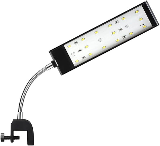 DaToo Aquarium Light Small LED Clip Light for Fish Tank 7W, 1 Yr Warranty