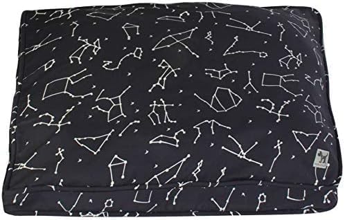 Molly Mutt Dog Crate Pad Cover, 100% Cotton Canvas Cover for Dog or Puppy Crate Bed, Durable, Washable, and Free of Harmful Chemicals, Pre-Shrunk, 24"x18"x2.5", Rocketman