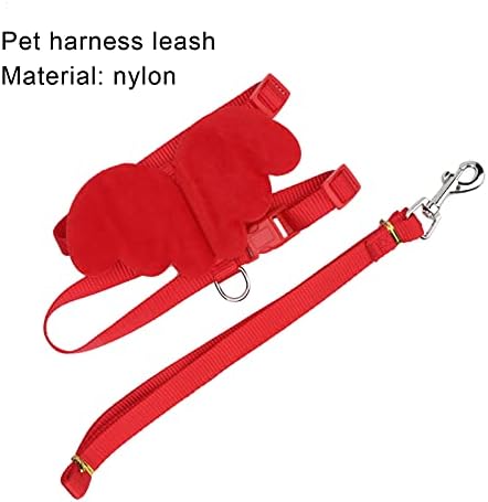 Duck Harness and Adjustable Chicken Walking Harness Breathable Pet Vest for Duck Chicken Hen Training Walking Basic Leashes [Red XS]
