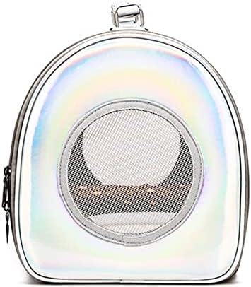 Birdcages D0Lf Bird Carrier with Stand Perch Portable Bird Travel Cage Breathable Parrot Go Out Backpack for Small Animals,Clear