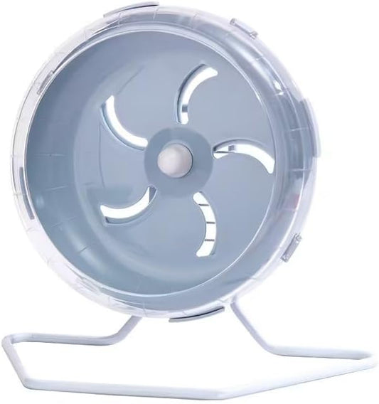 Grey Silent Hamster Wheel 7 inch, Silent Exercise, Height-Adjustable Wheel Cage Accessories, Running Toys Small Animals Exercise, for Hamster Wheel