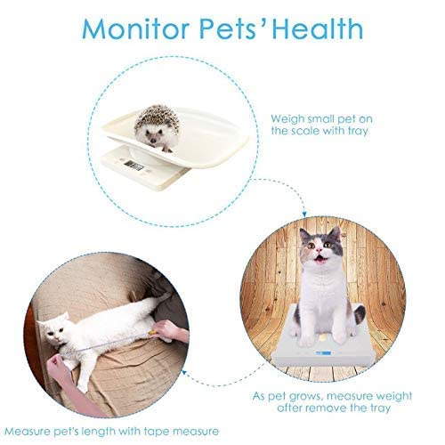 Digital Pet Scale for Small Animals 1g to 10kg LCD Display Accurate Weight Measurement with Non Slip Surface Gram Ounce Unit Switch