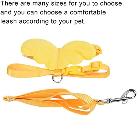 Duck Harness and Adjustable Chicken Walking Harness, Breathable Pet Vest for Duck Chicken Hen Training Walking Basic Leashes[Yellow M]