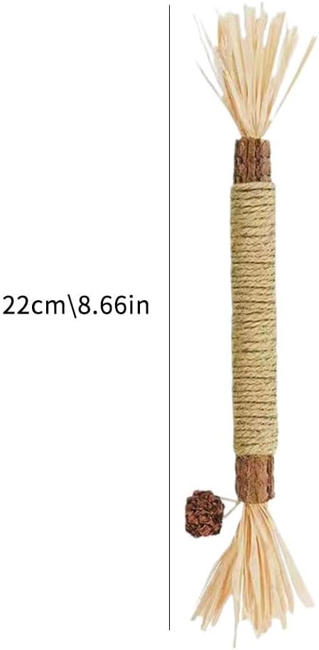 10 Pcs Puriq Natural Silvervine Dental Sticks, Silvervine Sticks for Cats, Interactive Cat Chew Stick for Teeth Cleaning, Scratch & Bite Resistant, for Indoor Kitty Fresh Breath, Healthy Teeth