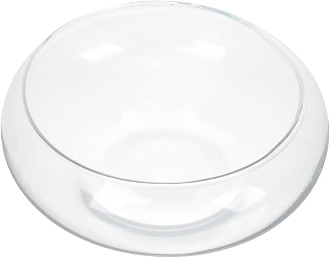 GANAZONO Glass Fish Bowl 9.84X9.84X3.93In Clear Desktop Aquarium Tank Hydroponic Plant Pot for Home Office Garden Wedding Decoration