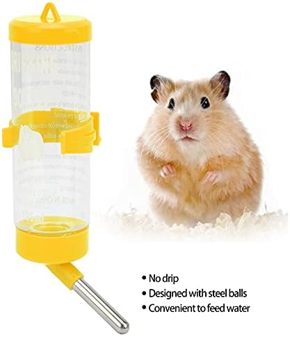 Small Animal Water Bottle, Automatic No-Drip Water Dispenser for Hamster, Gerbil, Rat, Chinchilla, Guinea Pig, Rabbit Cage