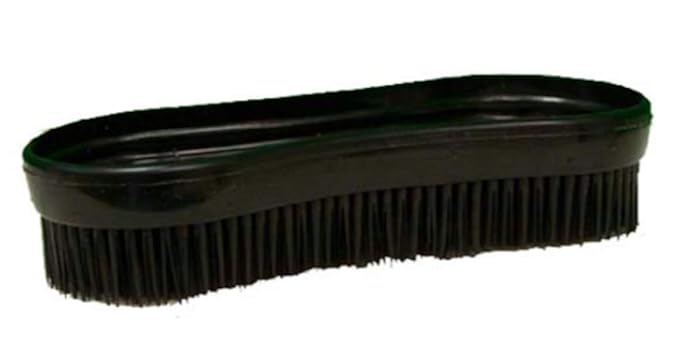 Intrepid International Magic Horse Brush, for Horse Grooming Kit w/Durable Plastic Bristles, Horse Brushes for Grooming, Removes Dirt, Sweat, Grime, Black