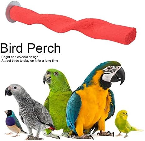 Bird Perch Grinding Stick 8.7 Wood Sand Blasted Trimmer Cage Perch for Bird Cage Accessories for Small Birds Parakeets Budgies Cockatiels Lovebirds Conures
