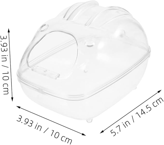 COLLBATH Hamster Bathroom Chinchilla Dust Bath Gerbil Bath Tub Compact Easy Maintenance