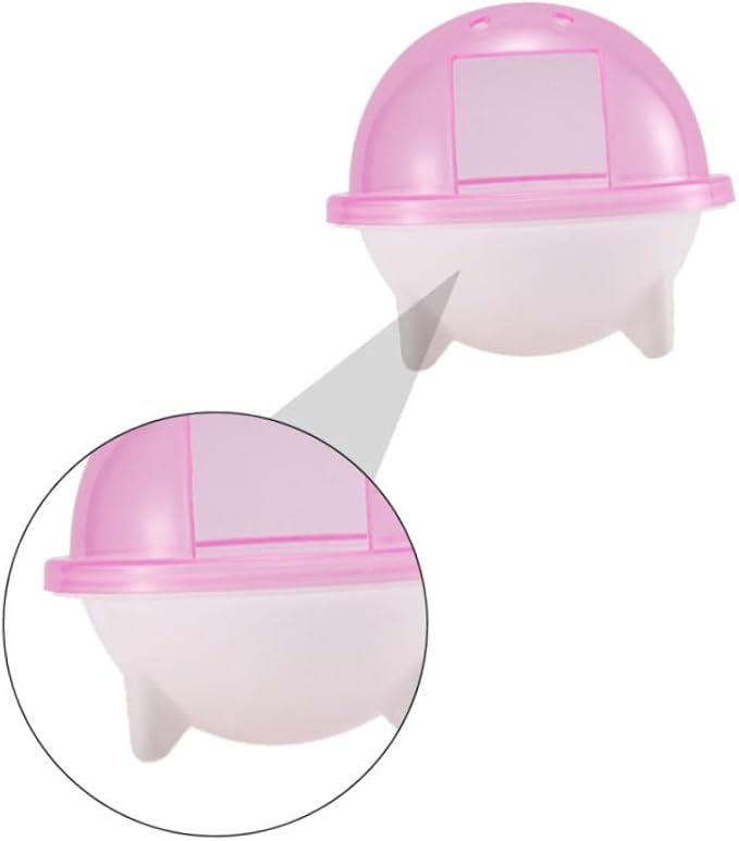 Sosoport 3pcs Transparent Hamster Sand Bath Room Small Pet Bathroom Container for Hamsters Chinchillas and Gerbils Easy to Observe and Bright Colors for Bathing and Dust Bathing