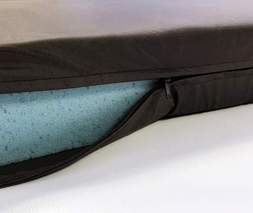 Dogbed4less High Density Solid Gel Infused Memory Foam Pad Dog Pet Bed + Internal Waterproof Cover (34x27x3 Inches)