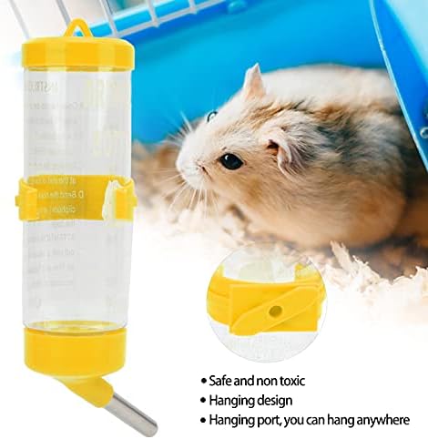 Small Animal Water Bottle, Automatic No-Drip Water Dispenser for Hamster, Gerbil, Rat, Chinchilla, Guinea Pig, Rabbit Cage