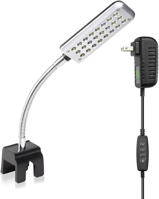 DaToo Aquarium Light Small LED Clip Light for Fish Tank 1.5W with Timer&Dimmer, 1 Yr Warranty