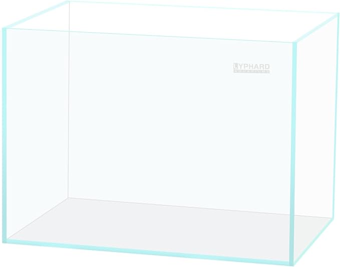 9.5 Gallon Rimless Aquarium, Ultra Clear Glass Low Iron Small Fish Tank for Betta, L15.7×W11.8×H11.8 Inches Thickness 5mm with EVA Foam Mat Included