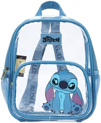 Bioworld Lilo & Stitch Curious Pose 11" Adult Clear Mini Backpack